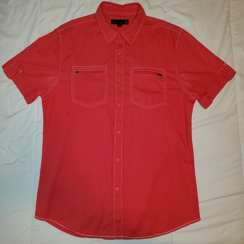 Guess button down short sleeve